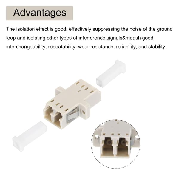 LC til LC/UPC Fiberoptisk Kobling, Multimode Duplex Adapter, LC-LC/UPC, til Internetnetværksstik, 6 stk.