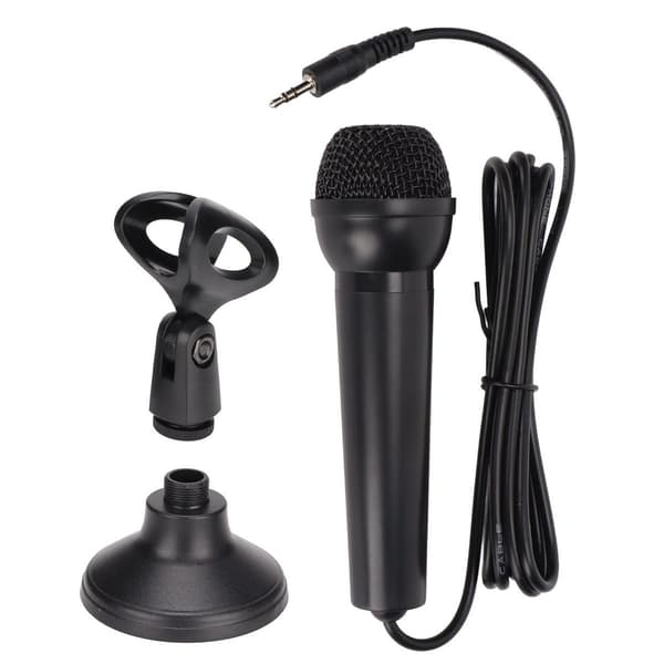 Kablet, støyreduserende 3,5-kanals karaokemikrofon KLB