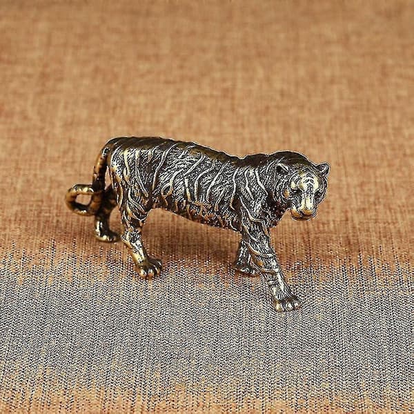 Massiv messing stor tigerfigurer ornament model statue boligindretning