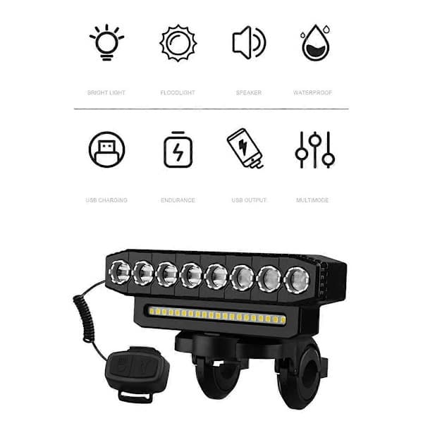 LED Cykelstrålkastare LED Ljusramp Cykelfrontlampa, Stil 1