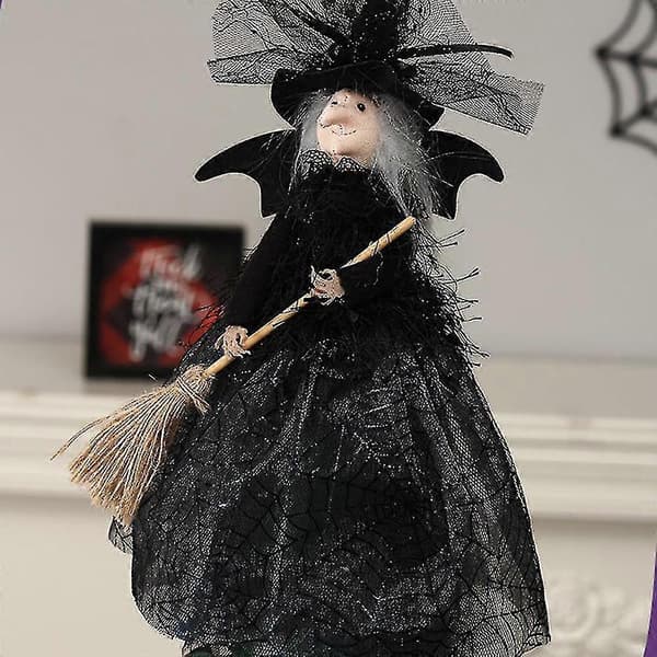 Halloween Witch Doll Horror Broom Magical Atmosphere Decorate hao
