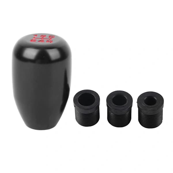 Aluminium Gear Shift Knob Sort 5-trins Bil Gear Shift Universal Modificeret Tilbehør