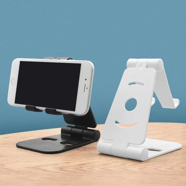 Foldbart Mobilholder - Stativ til Mobil, iPad, Tablet Hvid hvid