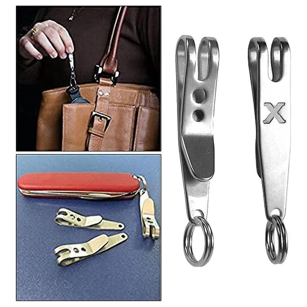 Multifunctional Clip Keychain Hanging Clip Tool with Carabiner Perfect for Hanging Tools, Flashlights