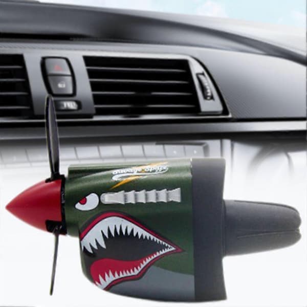 P-40 Warhawk Kreativ Propel Bil Luftventilclips, 3D Spinner Dekoration til AC-ventiler, Universal Pasform til de Fleste Biler Grå Gray