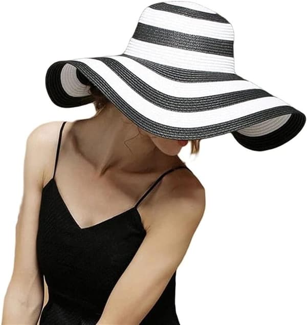 Sommerhatte til kvinder, foldbare ventilationshatte, solhatte, strandhat, vindtov, fast justering, solbeskyttelsessæt