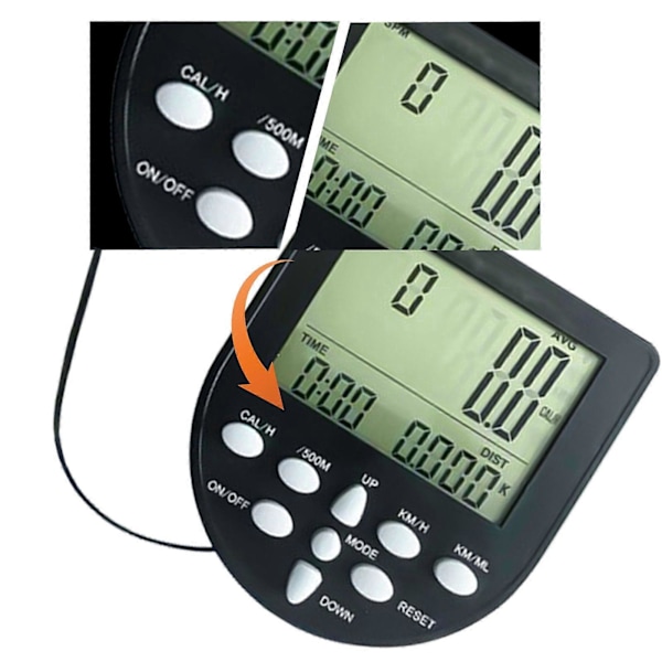Soutulaitteen näyttö Bluetooth-sovelluksella soutulaitteeseen [db]