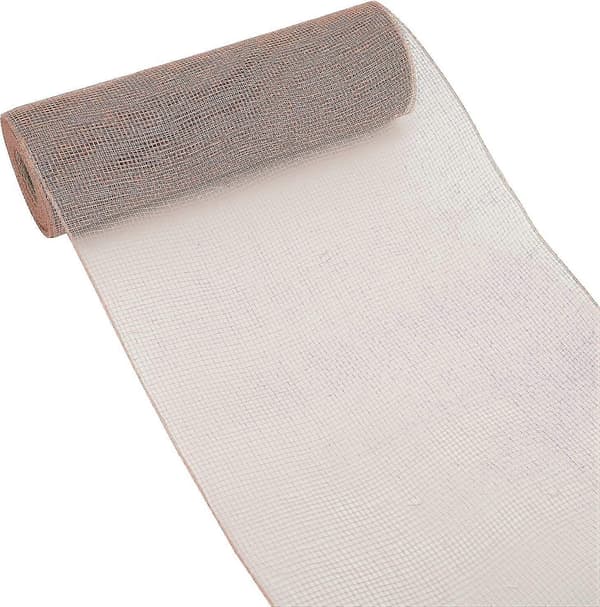 Rosegull Deco Mesh 10 tommer Rosegull Meshbånd til juletre Rosegull