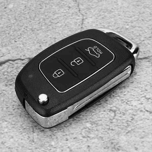Flip 3 Button Remote Key Case Shell Fits Hyundai Santa Fe (ix45) 2013-2014