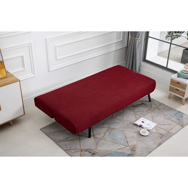 Armløst sofatrekk, sammenleggbar sovesofa stretch sofatrekk 3-seters P