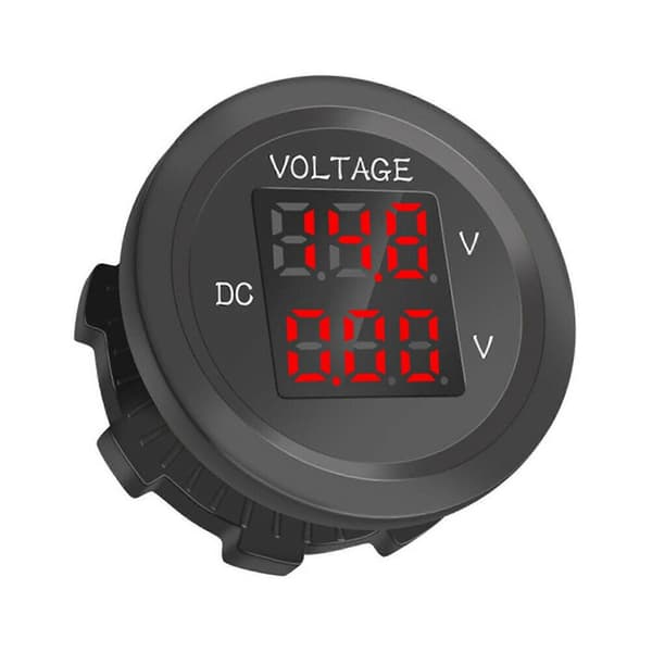Rødt Lys 12v-24v Bil LED Display Digital Dobbelt Spændingstester Vandtæt 3-Cifret Voltmeter Til Bil