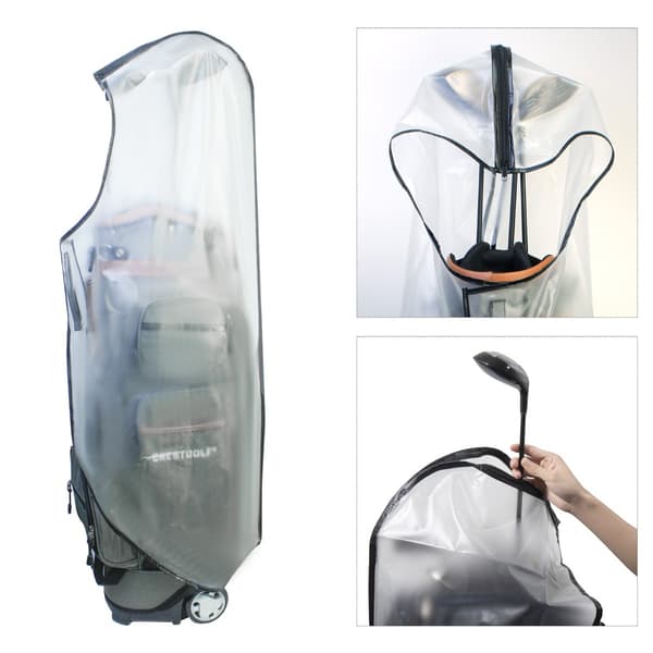 Transparent PVC Golfbag Regnslag - Vandtæt Beskyttelse til Dit Golfudstyr