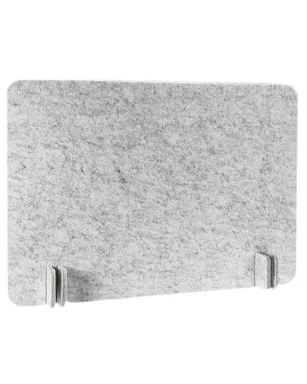 Privacy Screen 40x40cm Light Grey Sneeze Guard Panel with Stable Base for Desk and Office