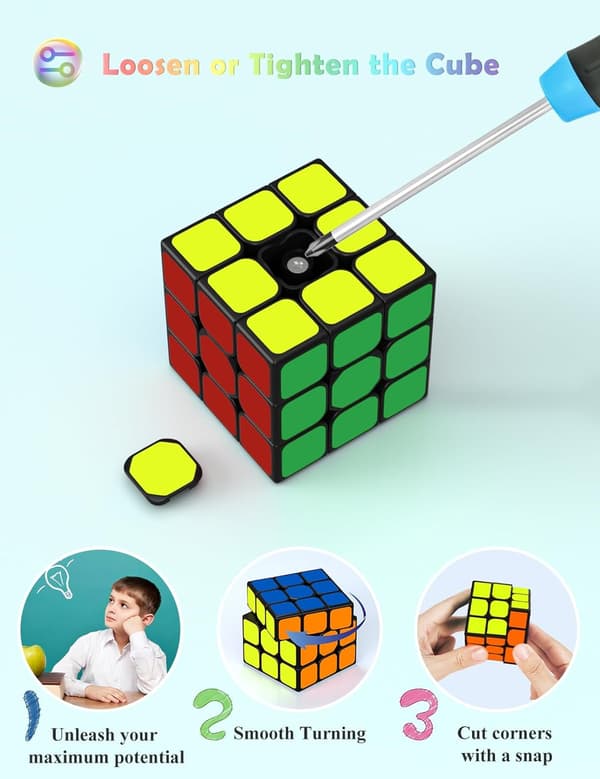 Speed Cube, Original Speed Cube Superholdbart Klistremerke med Levende Farger