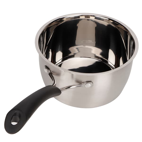 Small Soup Pot Thickened Composite Steel Non-Magnetic Single Handle Cooking Kitchenware 18cm