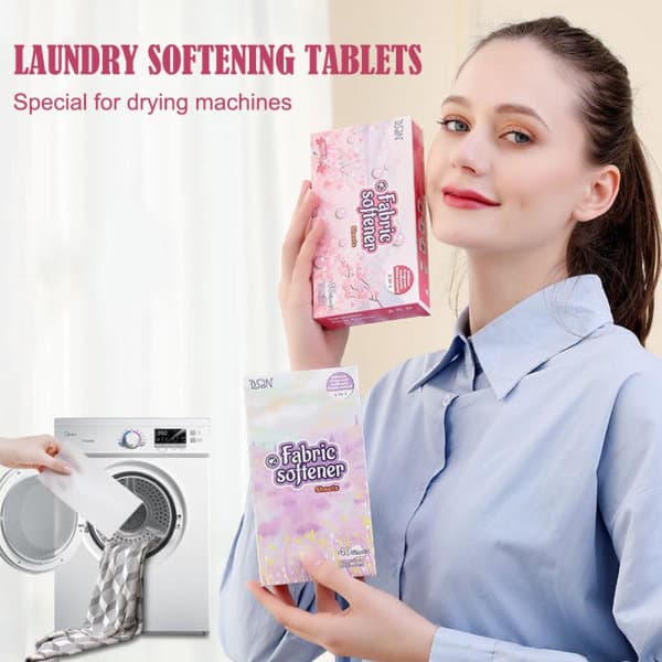 Skyllemiddelsservietter Reducer statisk elektricitet Lastin Pink 1 pakke