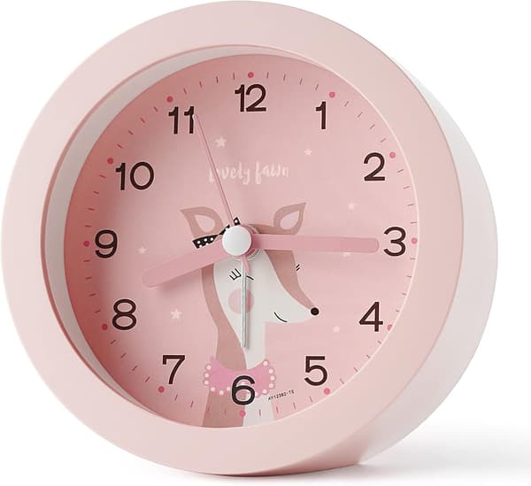 Silent Kids Alarm Clock, Loud Travel Clock, Desk Clock