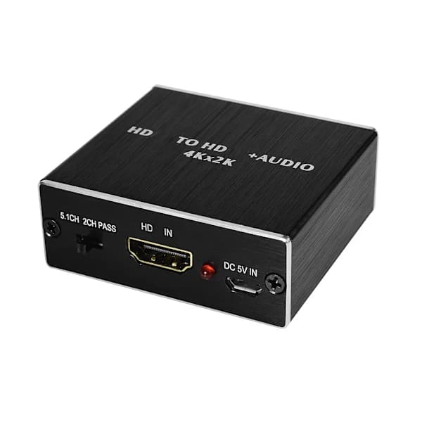 til HDMI Audio Extractor Splitter 4Kx2K/3D til HDMI Audio Splitter Stereo med strøm til HDMI Audio Adapter til HD