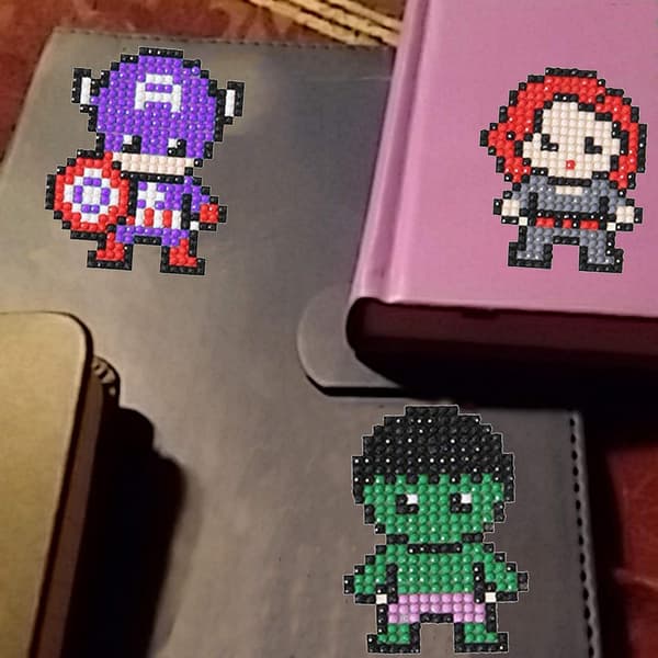 (9-pak, Dyr) Børn Diamantmaleri Sæt DIY Mal efter tal