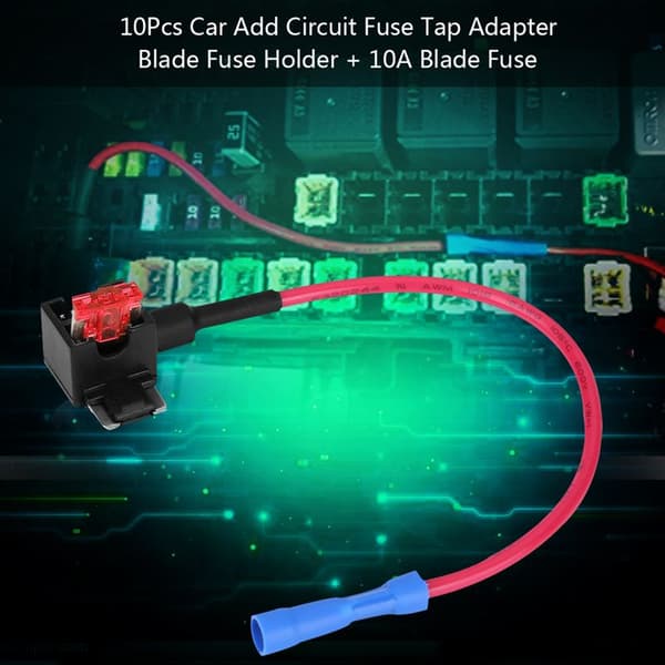10A Mini Bladsikring Bilkontaktadapter med 10 dele