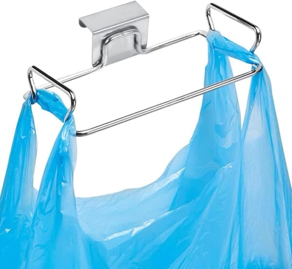 Pose Dispenser, Metal Affaldsposeholder, Genanvendelig Affaldsposeholder i Rustfrit Stål til Køkkenlåge Skuffe
