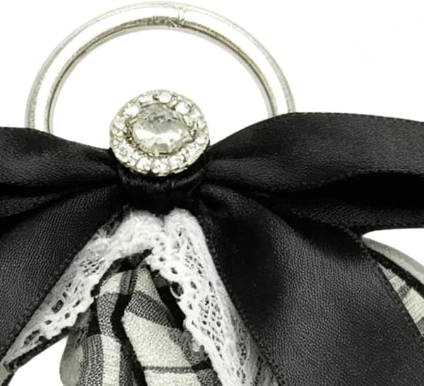Cowboy støvler bånd satin rhinsten sko charms sort - Schwarz