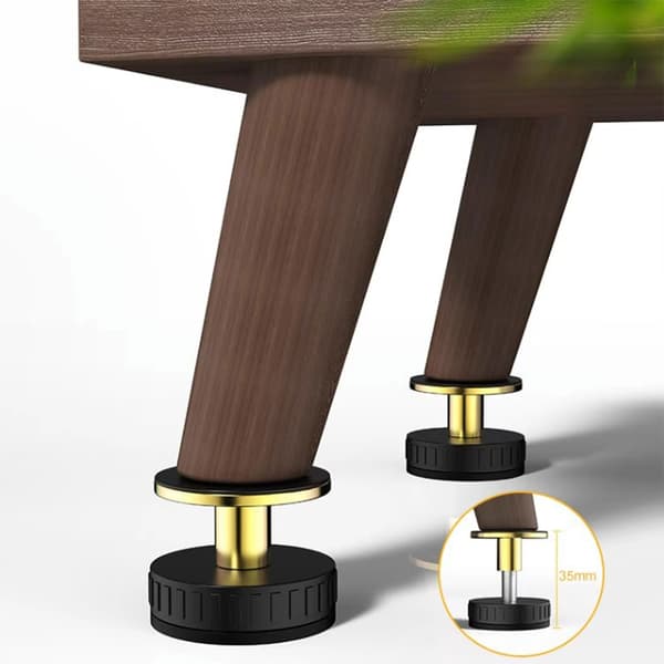 4 stk justerbare sengebeskyttere med gjenger mot risting, slagfrie møbelfester - Medium Medium Medium