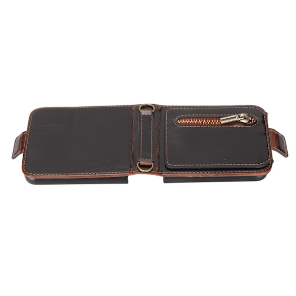 Multifunktionel Wallet Case med Kortlommer til Z Flip 3 Foldbar Telefon Læder Case Mobiltelefontilbehør Brun