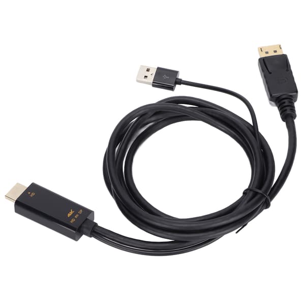 HD Multimedia Interface til Displayport-konverterkabel 4K han til hun forlængerkabel til PS4 PC