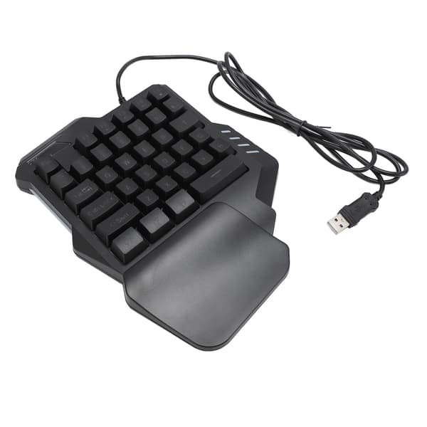 One-Handed Gaming Keyboard 35 Keys Portable Gaming Keyboard Backlit Gaming Keyboard Ergonomic Game Controller for Windows 7 8 10 PC