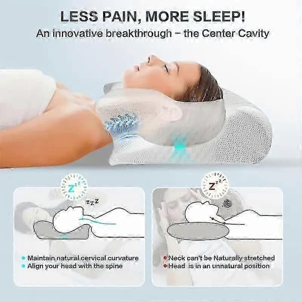 Sommerfugleformet Cervical Nakkepude Memory Foam Langsom Genopretningspude