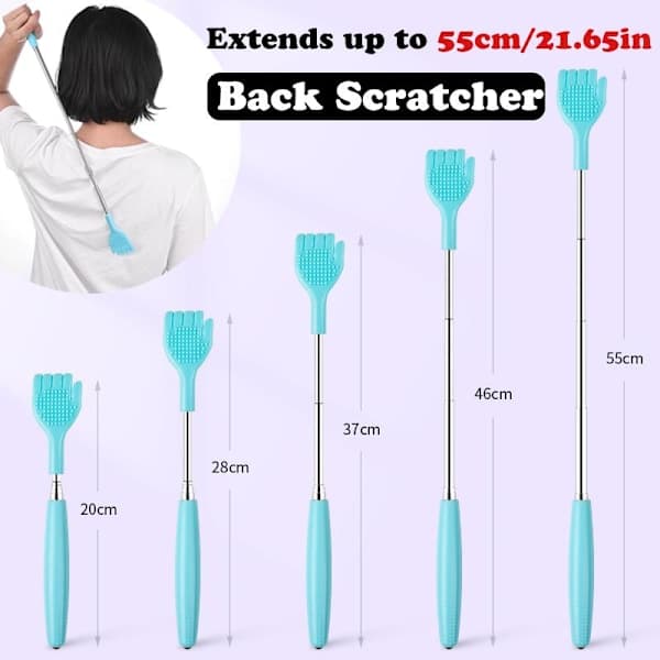 Retractable Back Scratcher Telescopic Itching Body Care Massage Blue Blue Blue