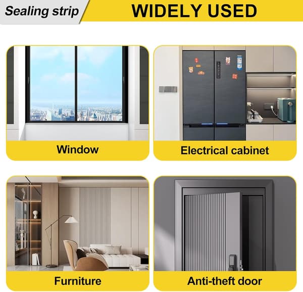 D-shaped Rubber Door Seal Strip Protective Strip 6m