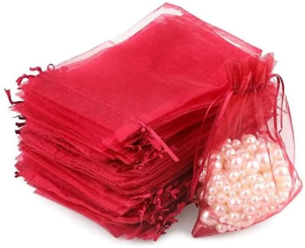 Organza gavepose 100 stk - 13 cm x 18 cm