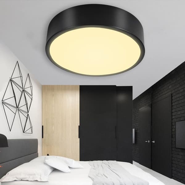 Moderne rund LED-loftlampe i akryl til stuen KLB