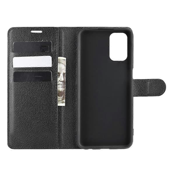 Til OPPO A72/A52 Litchi-tekstur vandret flip-etui med stativ & kortpladser & pung