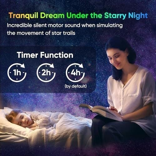 Star Projector with 12 Different Galaxy Patterns White white
