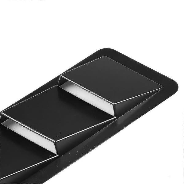 Passer 425X123mm Universal Motorhjelm Ventil Louver Luftkølingspanel Trim Sæt Sort ABS