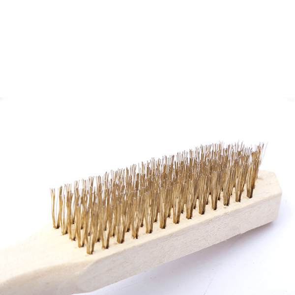 Wire Brush with Wooden Handle - Manual Tool for Removing Paint, V