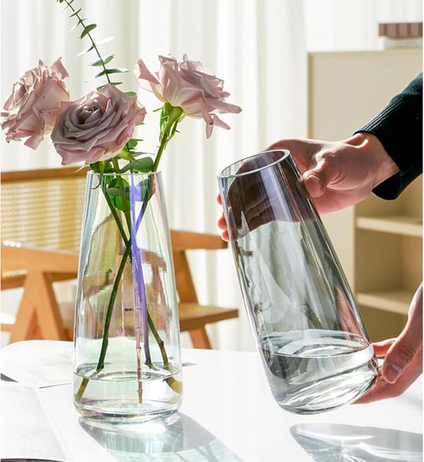 Ins Moderne Glasvase Krystalgrå Glasvase