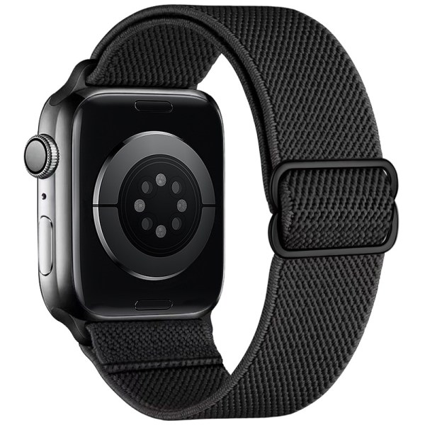 Apple Watch -rem iwatch Justerbar elastisk nylon rem svart 38/40/41 mm