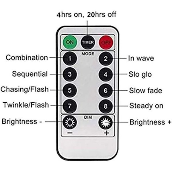 10M 100 LED String Lights with Remote Control and Timer 8 Modes Dimmable Battery Powered [JUN]