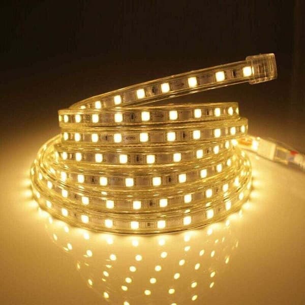 Meter LED-strip med strömbrytare 5050 IP65 Vattentät, Varmvit