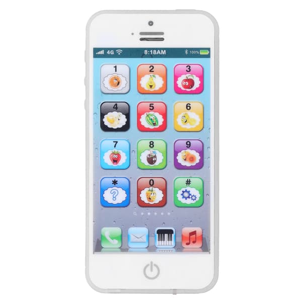 Russian Kids Learning Machine Music Simulation Mobile Phone Educational Toy Children Gift Russian White
