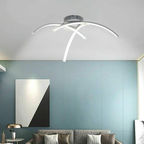 LED-loftlampe, buet loftkrone i moderne design