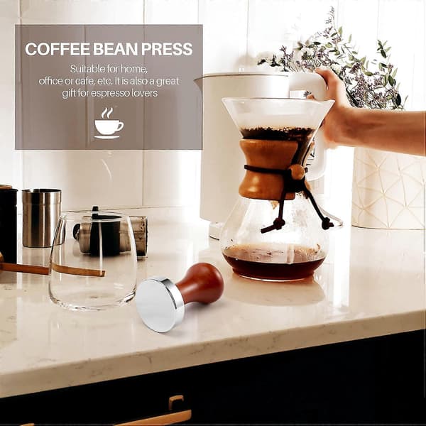 51 mm espressostamper i rustfritt stål 304, flat bønne-presse
