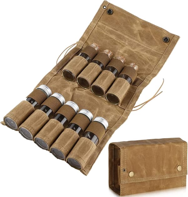 Spice Bag for Camping, Canvas, Waterproof and Foldable