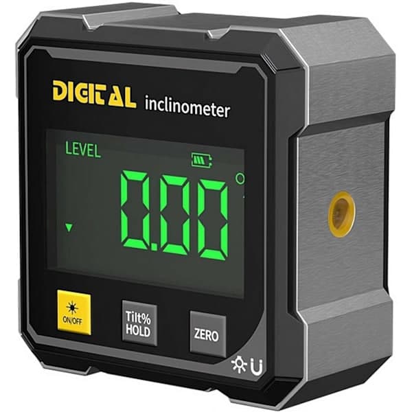 2025 Latest Model Digital Angle Gauge with Electronic Laser - 4-Sided Strong Magnetic Angle Finder, Magnetic Electronic Level Angle Meter-XS5-