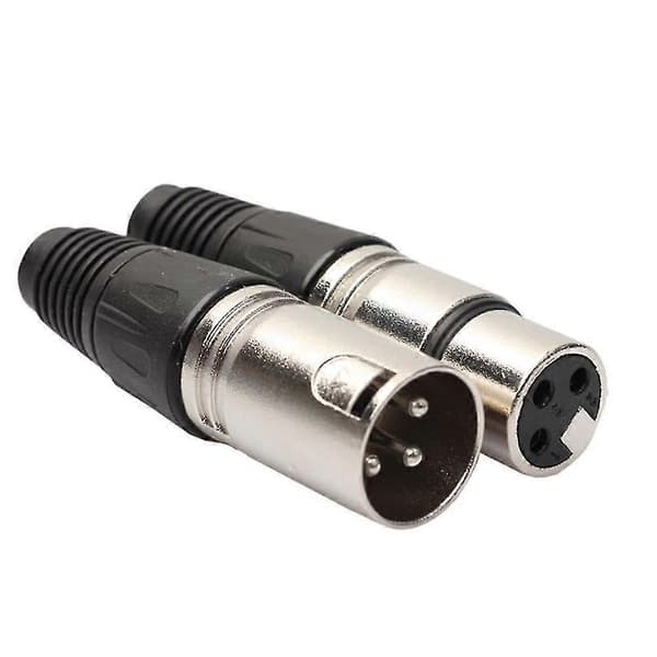 10 pcs XLR 3-pin Fe Mic Plug O Microphone Cable Connector