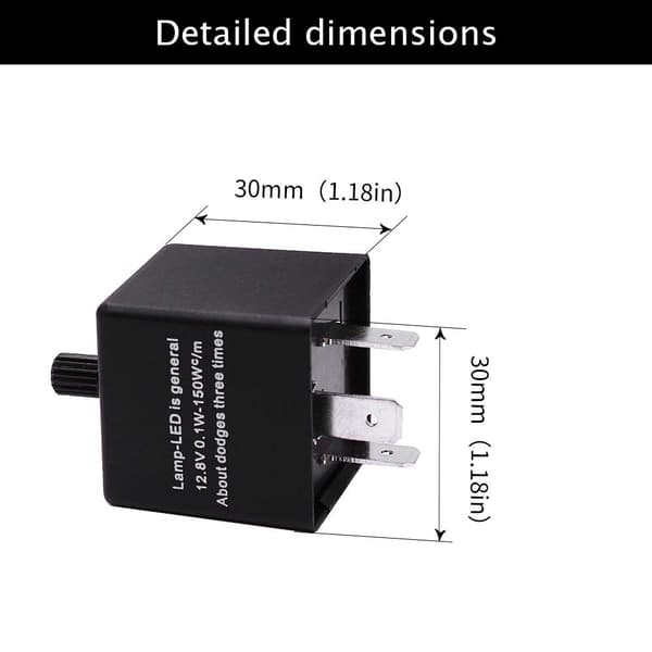 12V 3-polet justerbart LED-blinkrelæ
